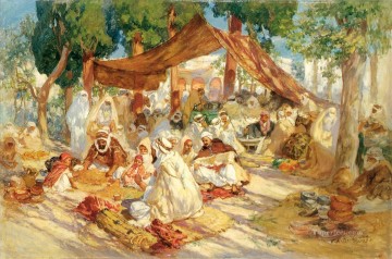MARKET SCENE Frederick Arthur Bridgman Arab Oil Paintings